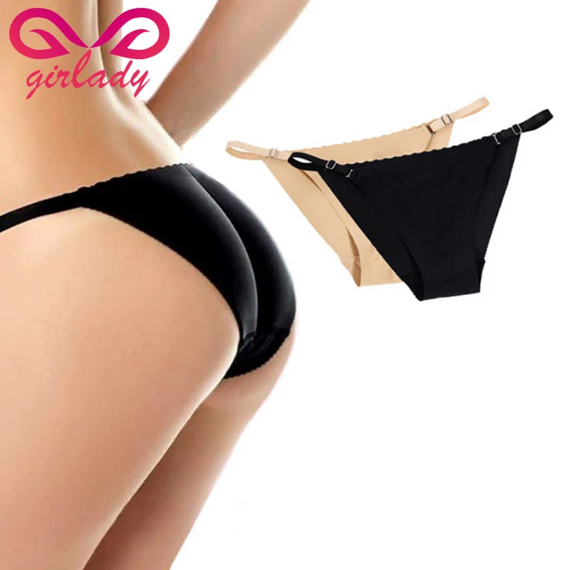 

GIRLADY Sexy Padded Panties Women G-String Seamless Thong Bottom Panties Push Up Lingerie Female Underwear Briefs Body Shapers