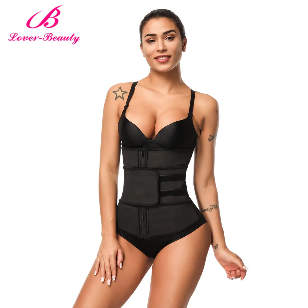Achat Amant beauté ceinture abdominale haute Compression fermeture éclair grande taille Latex taille Cincher Corset sous le buste corps sueur taille formateur C