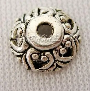 

Tibetan Silver Bead Caps, Lead Free & Cadmium Free, Cone, Antique Silver Color, about 10mm in diameter, 4mm high, Hole: 2mm