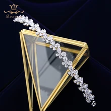 Bavoen новые серебряные тиары бабочки короны Циркон Кристалл ободки для волос Головные уборы маленькие свадебные аксессуары для волос ободок подружки невесты