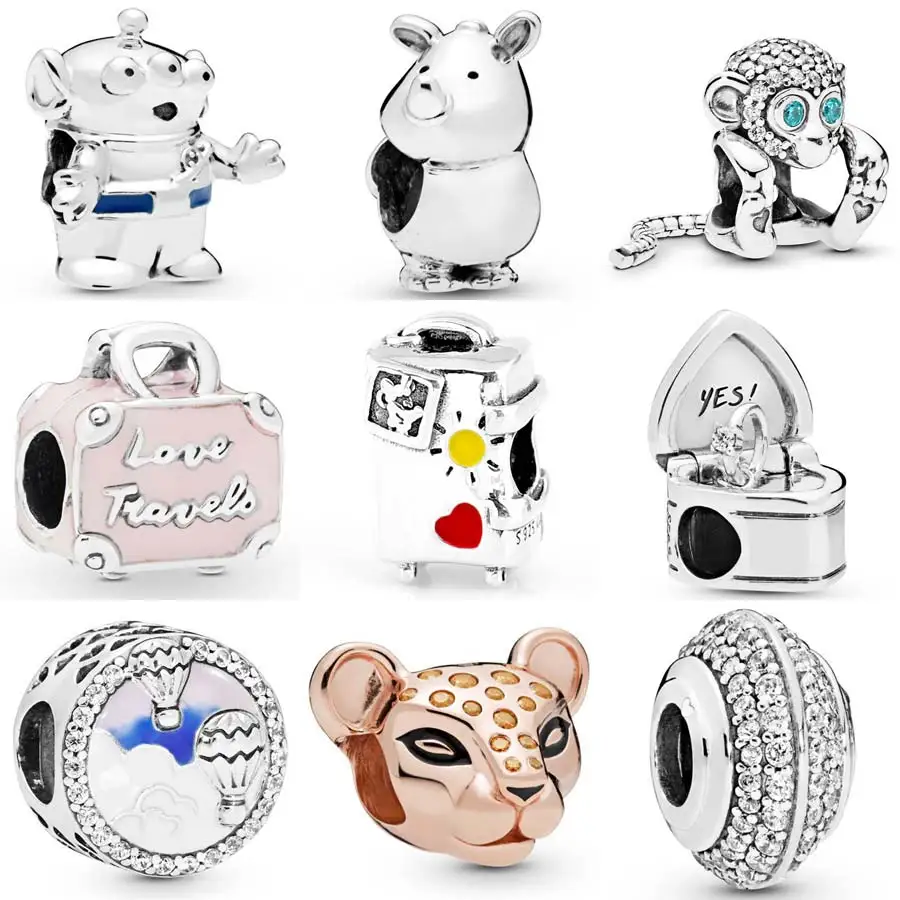 

Pixar Toy Story Alien Our Promise Rino The Rhinoceros Lioness Charm Fit Pandora Bracelet 925 Sterling Silver Bead Charm Jewelry