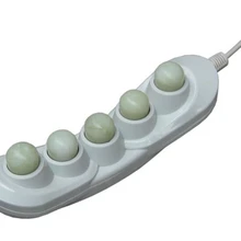 Забота о здоровье 5 шариков натуральный нефрит рукоять проект нагреватель POP расслабляющий PR-P05 нефритовый Дальний инфракрасный нагрев терапия массажное устройство