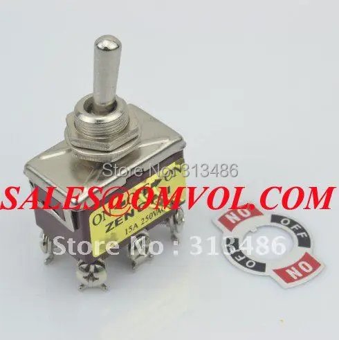 

silver contacts high quality 6 screw toggle switch on-off-on