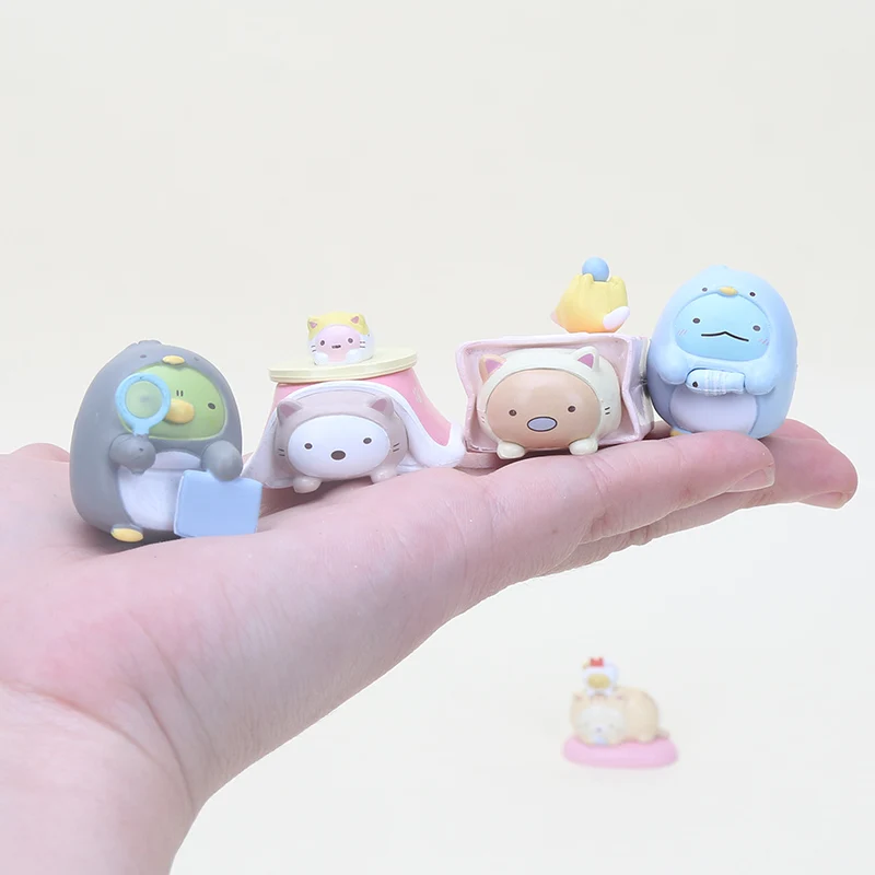 Милая серия Putitto Sumikkogurashi фигурка игрушки белый медведь кошка Пингвин ящерица животное мини-фигурка ПВХ игрушки для украшения чашки