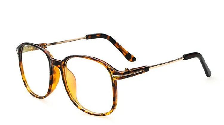 Ретро декоративные зеркальные большие очки, оправа для очков, оправа для очков, оправа для женщин, Дамская оптическая оправа для очков - Цвет оправы: Leopard