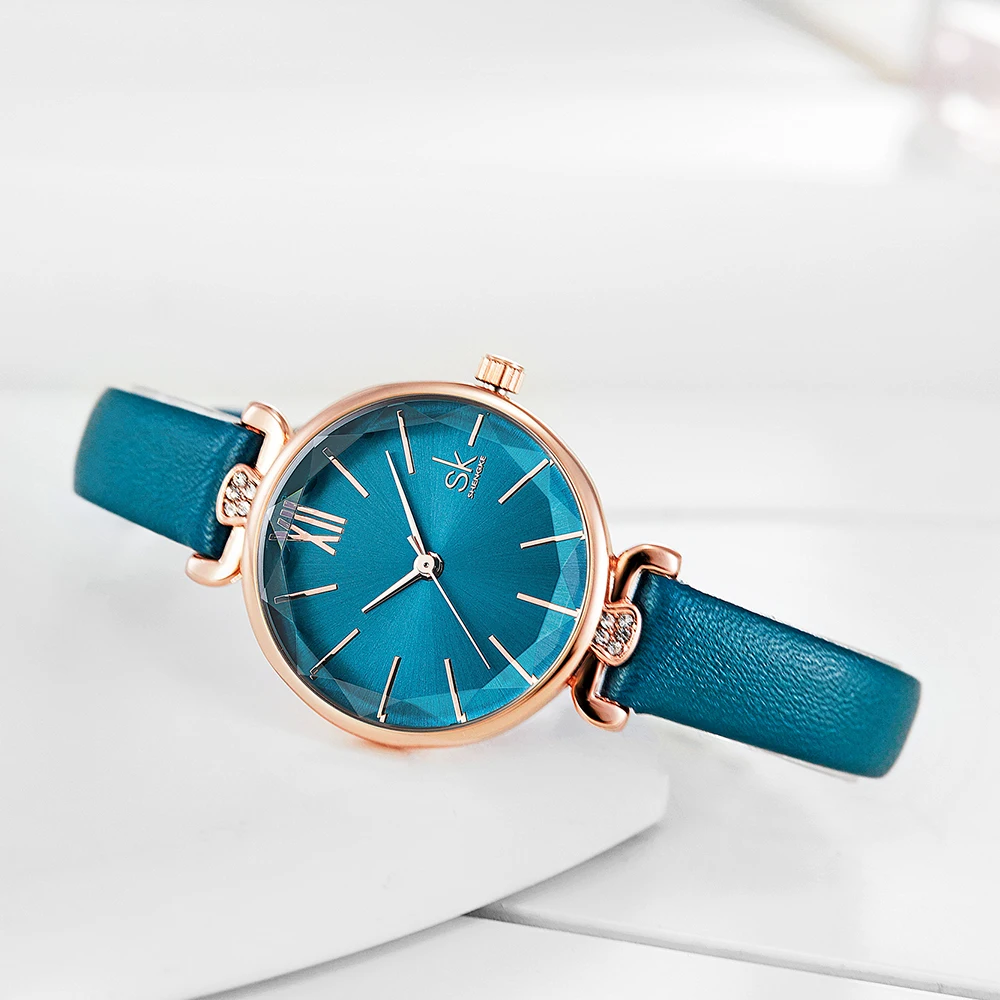 Shengke кварцевые наручные часы Relogio Feminino женские кожаные часы кварцевые классические повседневные аналоговые часы женские простые часы подарок