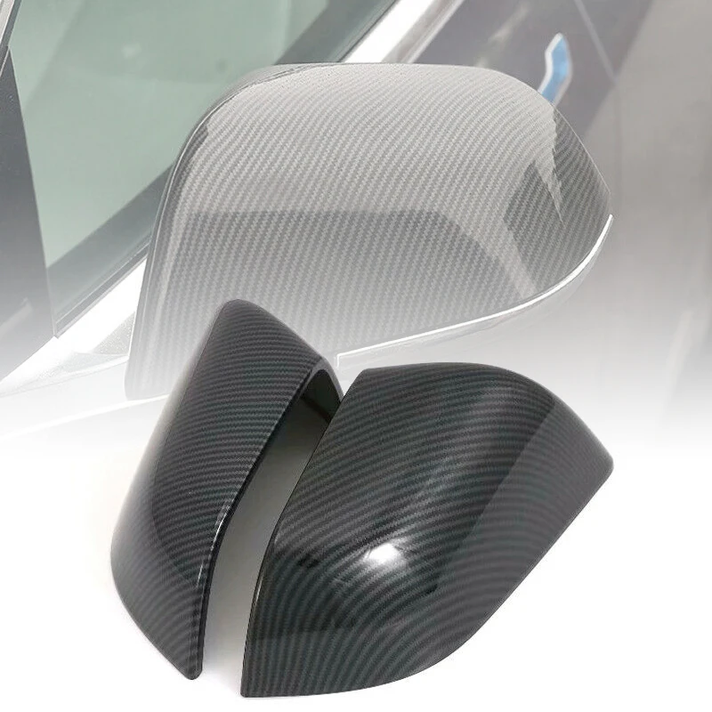 

Pair ABS Carbon Back Rearview Wing Mirror Cover Trim For Tesla Model 3 2018/2019