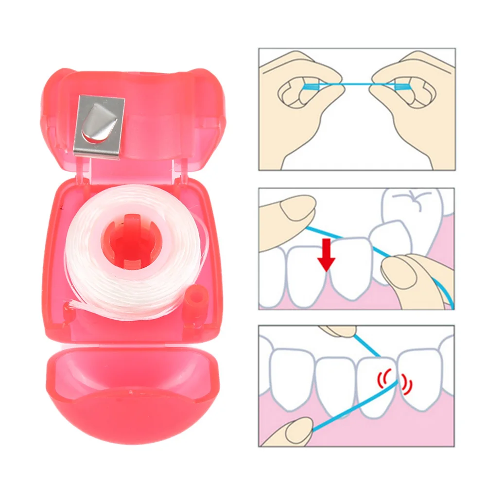 Зубная нить для чистки зубов, набор для ухода за полостью рта, гигиена зубов, мятный аромат, портативный брелок для зубов