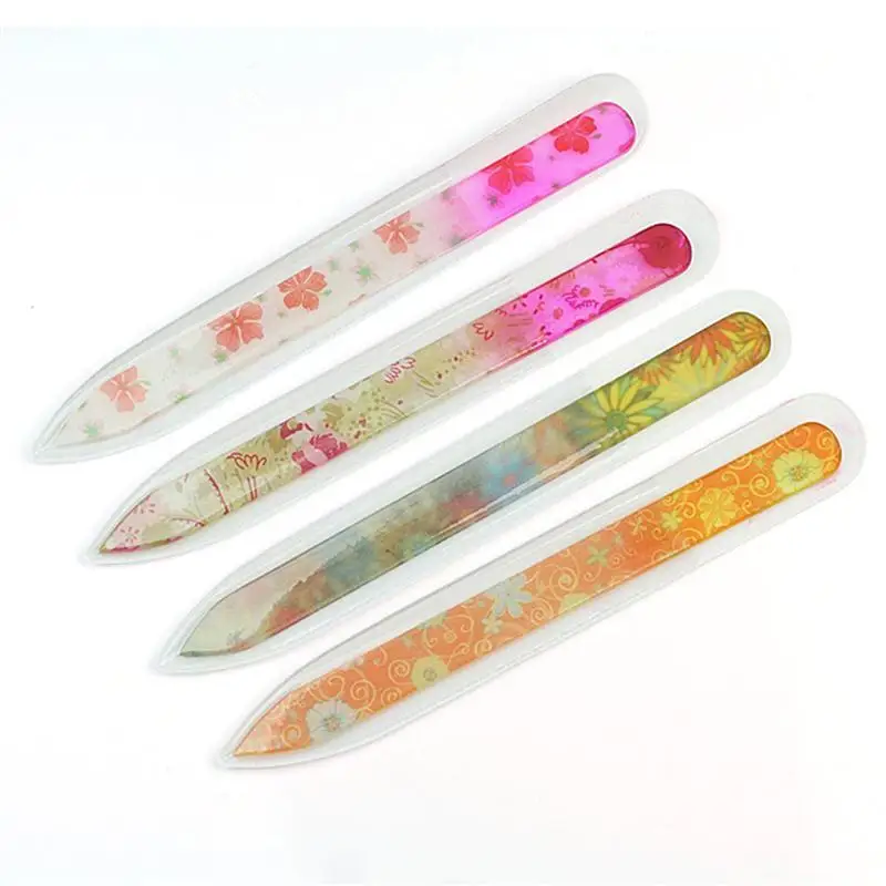 

4 pcs 5.5-inch Crystal Glass Nail Art Manicure Nail Files (Random Color)