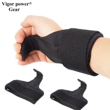 Vigor power gear регулируемая поддержка фитнес-запястья крючки для тяжелой атлетики для бара противоскользящие Захваты в тренажерном зале ремни с повязками на запястье
