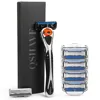 La maquinilla de afeitar Manual Qshave Black Silver Spider Man puede elegir una caja de regalo que puede diseñar su nombre en el mango (1 mango de pc, 6 hojas X5) ► Foto 1/6