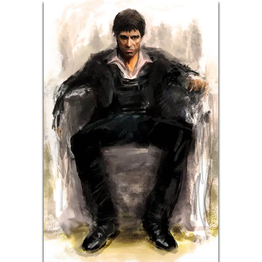 

S1940 Scarface Classic Movie Wall Art Painting Print On Silk Canvas Poster Home Decoration