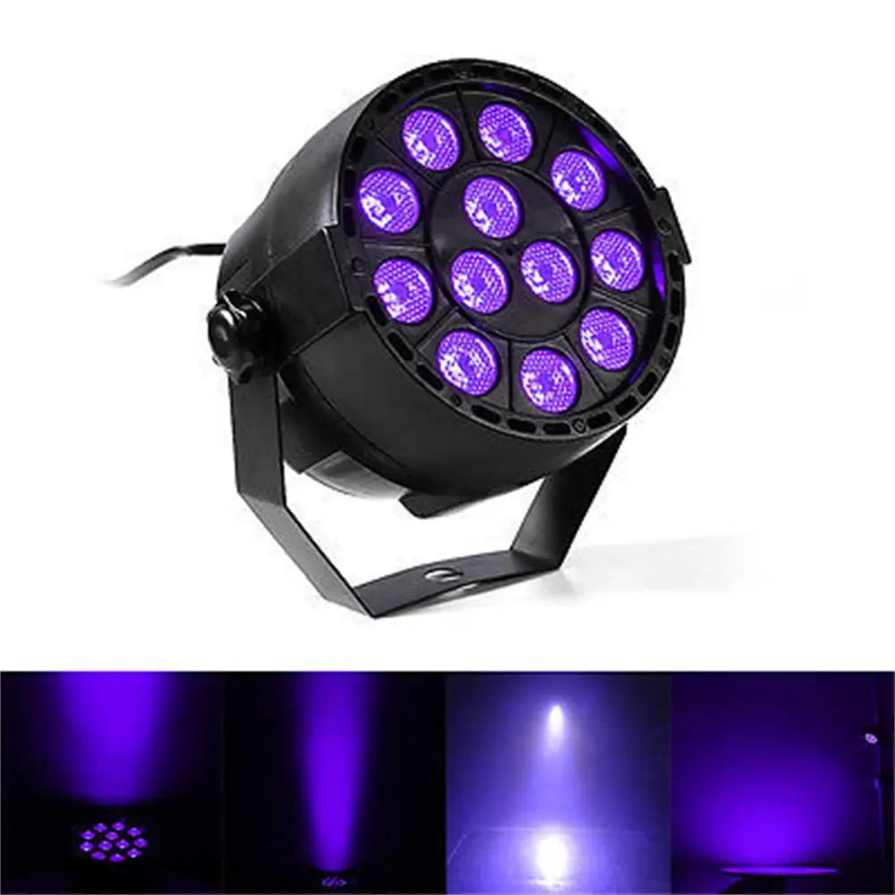 Ультрафиолетовый цветной светодиодный сценический светильник с эффектом ультрафиолета 12 Светодиодный диско-диджейский светильник для KTV бар вечерние, черный светильник, точечный светильник