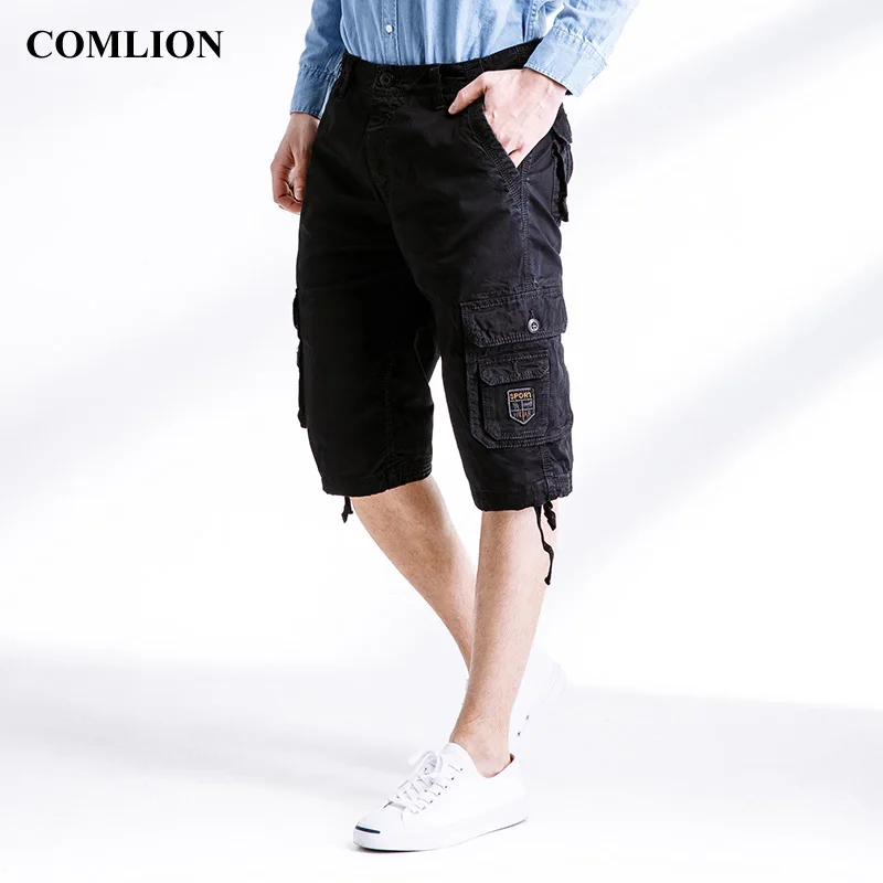 

Men's Shorts 2018 Fashion Summer Calf-length Men Shorts Cotton Casual Military Style New Brand Cargo Shorts Male High Quality F2