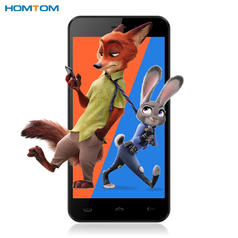 Оригинальный HOMTOM Ht16 мобильный телефон с Android 6 0 5 ''HD MTK6580 4 ядра 1. 3g Гц 1 GB + 8