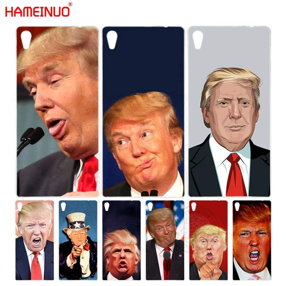 HAMEINUO Дональд Трамп глупая крышка чехол для телефона sony xperia z2 z3 z4 z5 mini plus aqua M4 M5 E4 E5 C4