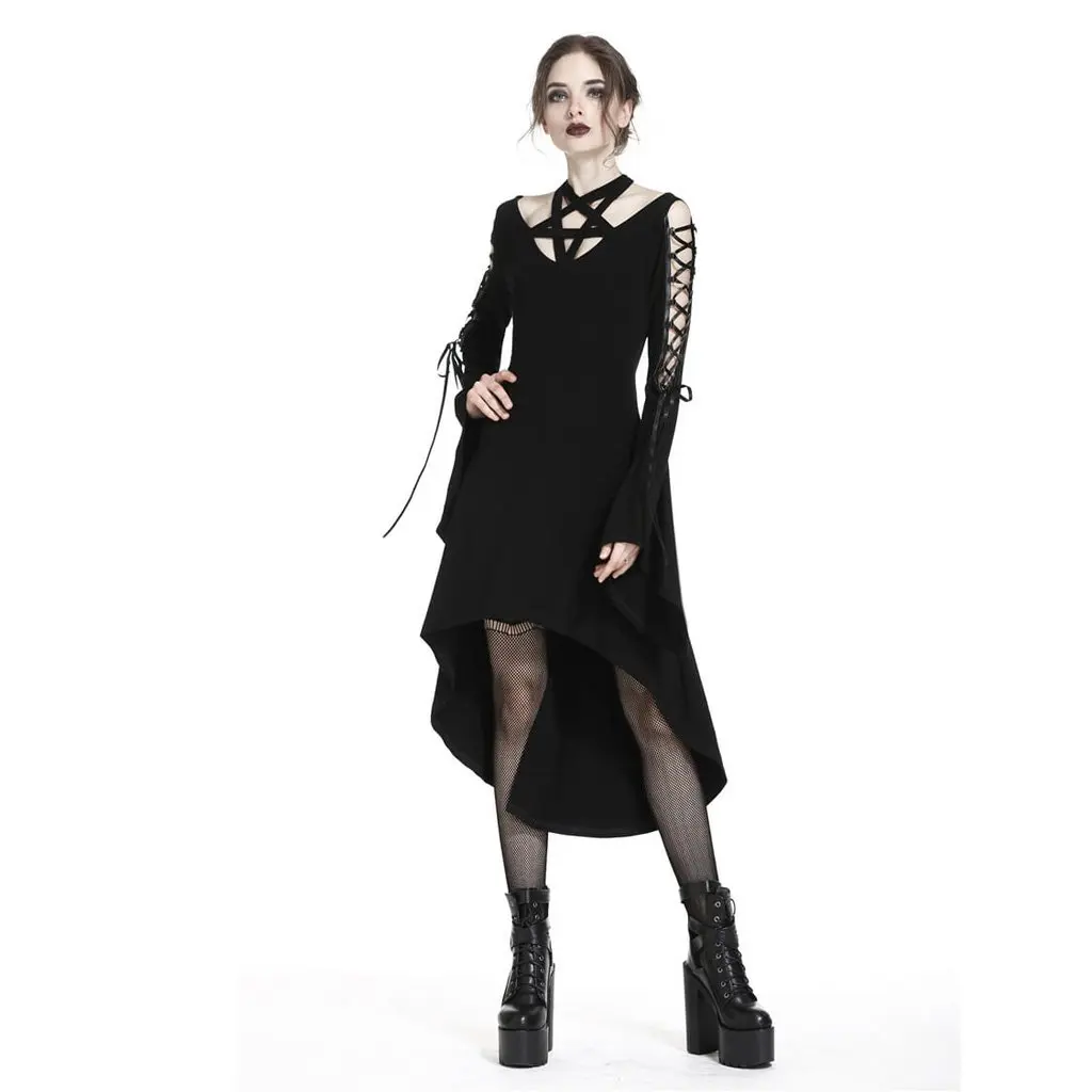 

Darkinlove Women's Star Goth Asymmetric Dress DW225