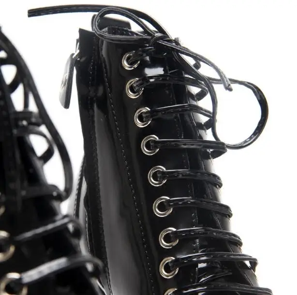 Sexy-High-Heel-Winter-Black-Ankle-Boots-Round-toe-Designer-Platform-Ladies-Lace-up-Motorcucle-Boots (3)