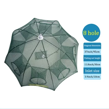 

Portable Fishing Net Nylon Automatic Foldable Catch Fish Baits Trap For Fishes Shrimp Minnows Crab Cast Mesh SMN88