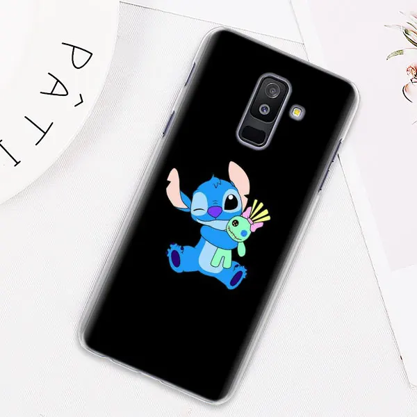 Милый чехол для телефона Lilo Stitch s для samsung Galaxy J4 J6 Plus J8 A40 A50 A60 A70 A80 жесткий чехол из поликарбоната - Цвет: 06