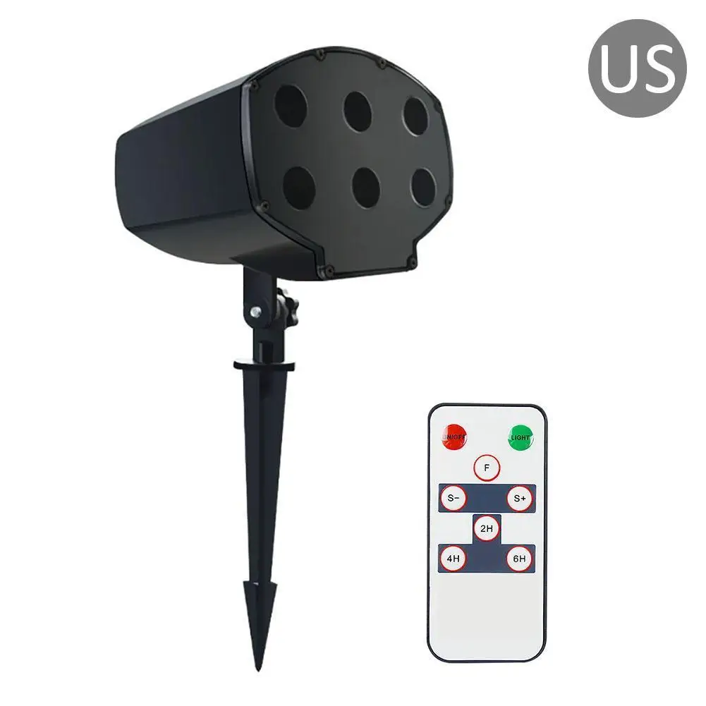 

LED Outdoor Remote Control Waterproof Snowflake Lamp Christmas Decoration LED Projector Snowing Under Ground Lamp Decking Lawn L