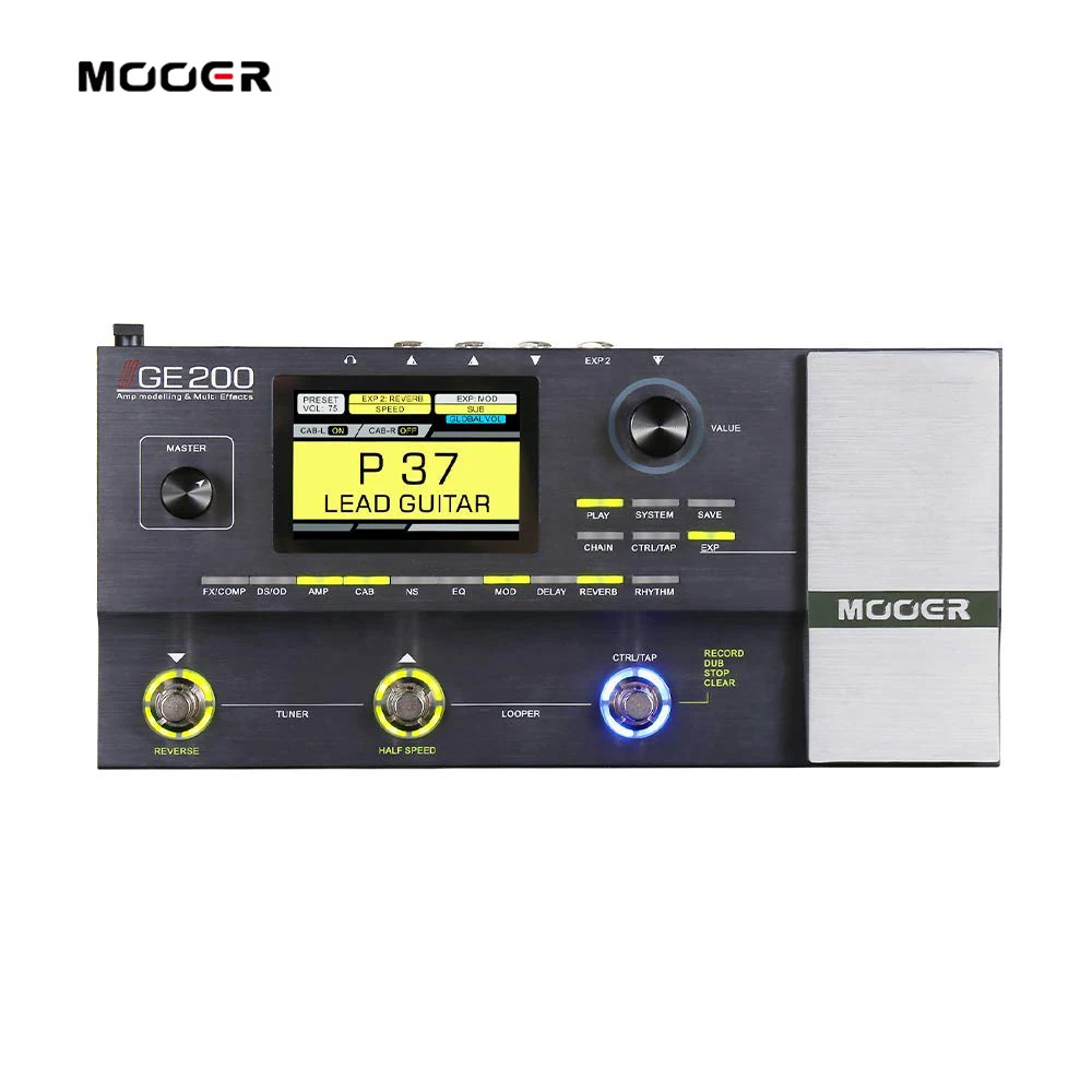 MOOER GE200 Amp моделирование и Мульти педаль эффектов 55 модели усилителя 70 Высокое