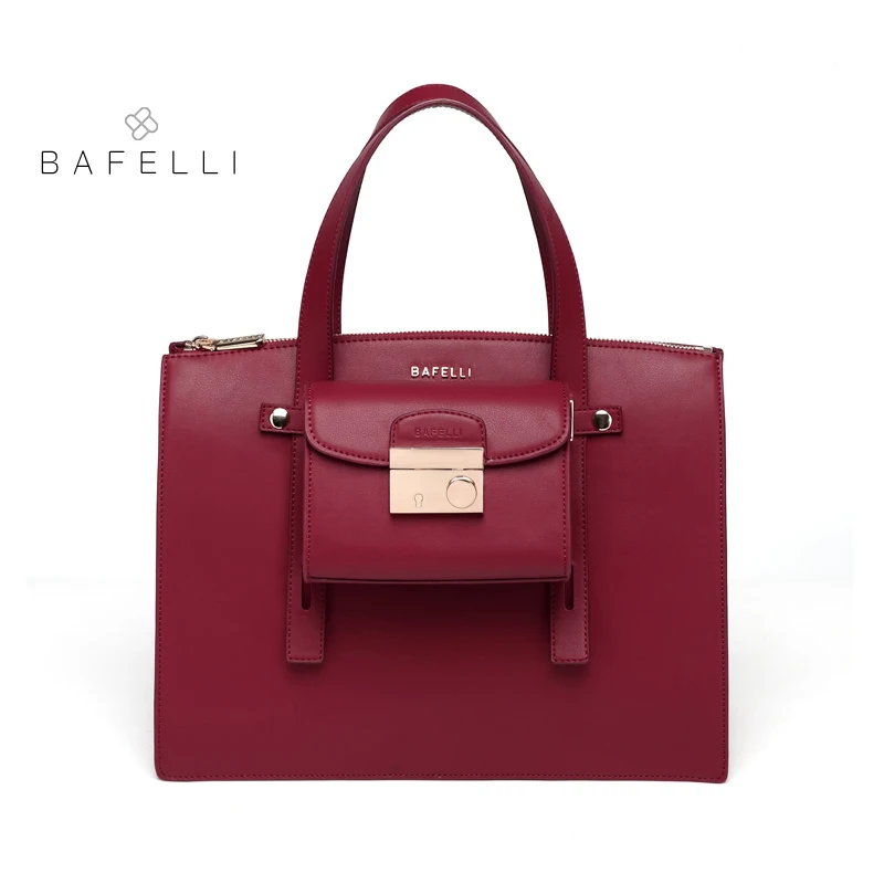 

BAFELLI Women Hand Bag Lady's Shoulder Bags Split Leather Women's Bag Over Shoulder Fashion Famous Brands Red bolso mujer