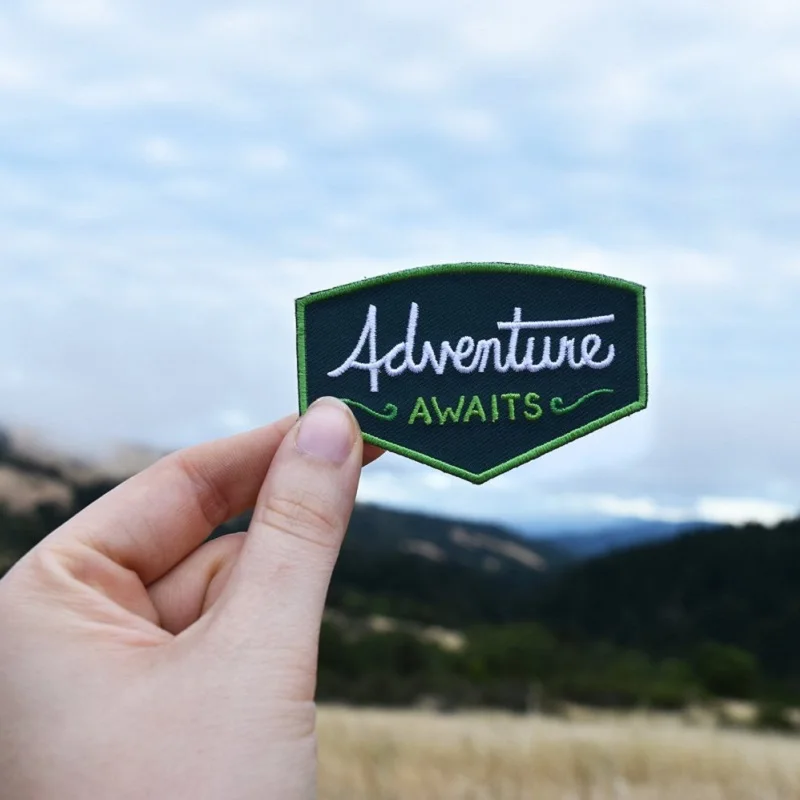 

Adventure Awaits Patch Iron on Explorer Embroidered Badge Applique