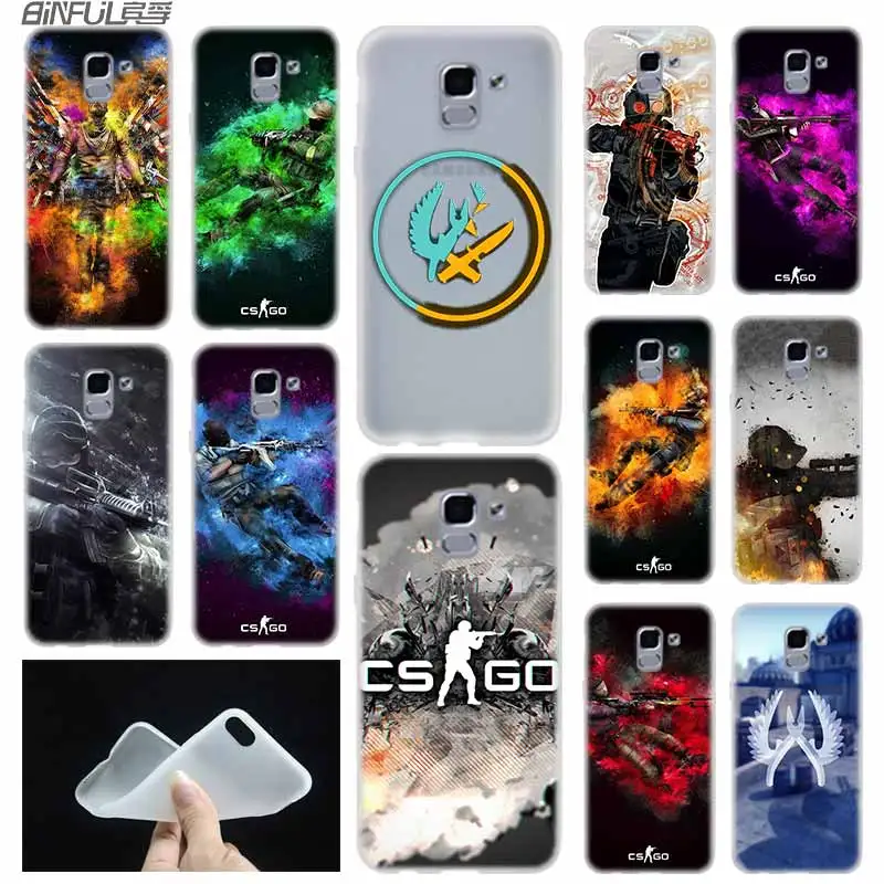 Чехол накладка из ТПУ Counter Strike cs go для Samsung Galaxy J6 J8 J3 J5 J7 J4 J2 J1 Plus 2018 2016 2017 EU Prime