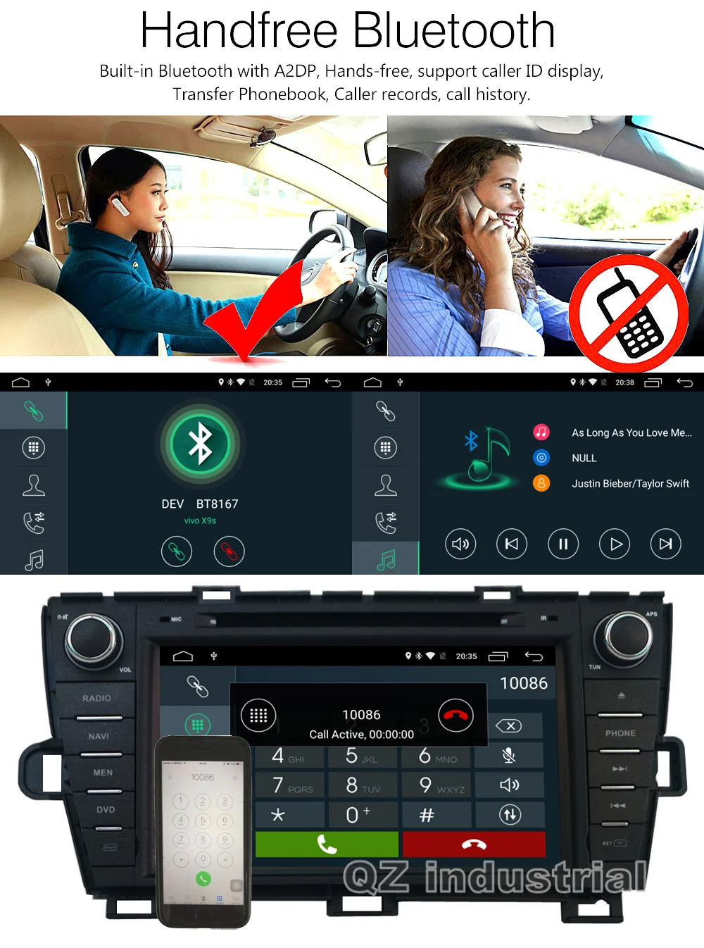 Flash Deal QZ industrial HD 8inch Android 8.1 for Toyota Prius 2008-2014 Car DVD Player with Radio Navigation BT SWC GPS 3G 4G RDS WIFI Map 8