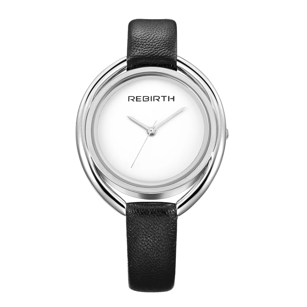 Black sliver REBIRTH, женские часы, Роскошные, Montre Femme,, модные женские часы, для женщин, браслет, Reloj Mujer, розовое золото, zegarek damski - Цвет: Black sliver