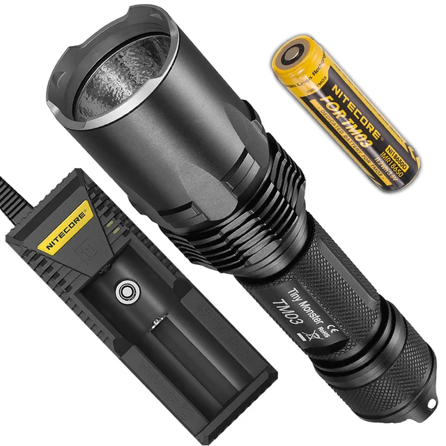 Cheap 2016new Nitecore TM03 4*CREE XHP70 LEDs Tactical Flashlight 2800LM Diver Fishing with imr18650 BATTERY+ i1 Charger+Free shipping
