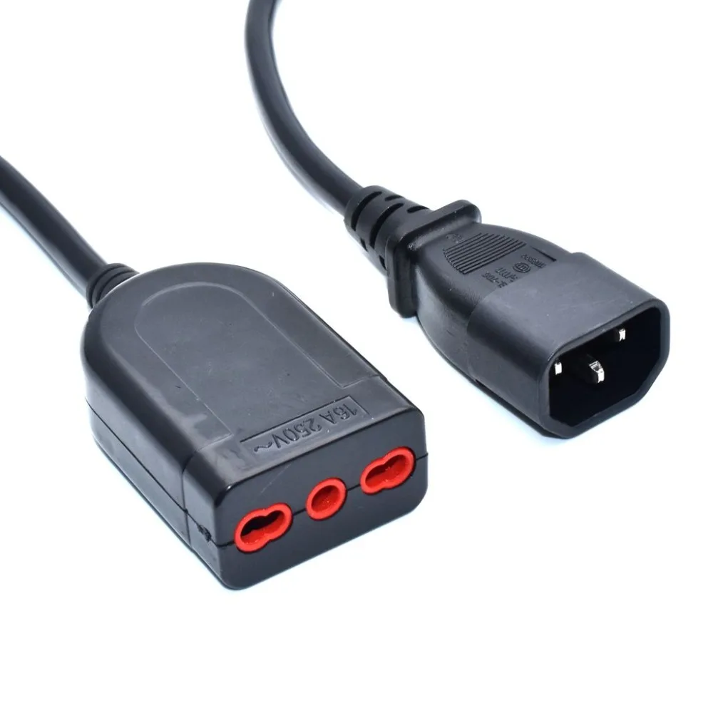 Европейская розетка шнур питания штекер IEC 320 C14 Schuko CEE7/16 2 контактный гнездовой
