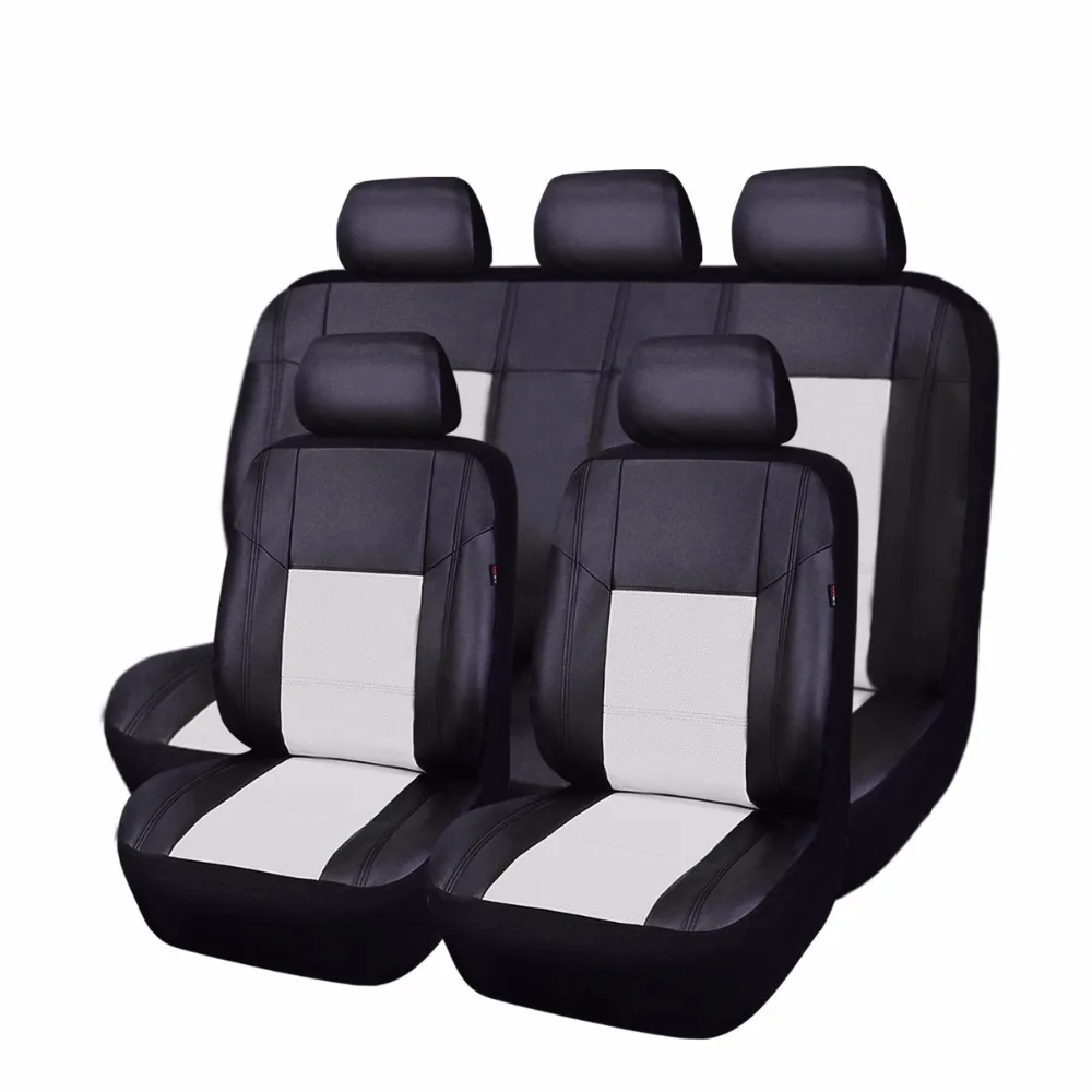 Чехол Carpass для сиденья автомобиля черный серый 6 цветов искусственная кожа
