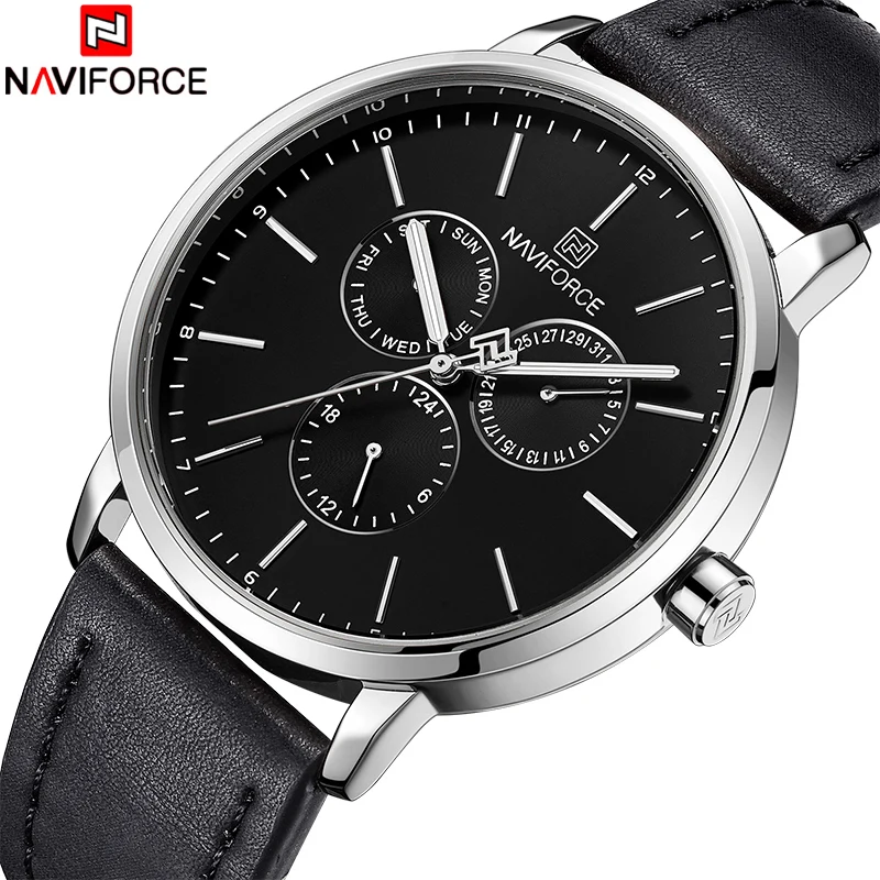 New NAVIFORCE Men Watch Top Brand Luxury Men's Leather Business Quartz Wrist Watches Male Sports Date Clock Relogio Masculino New NAVIFORCE Men Watch Top Brand Luxury Men's Leather Business Quartz Wrist Watches Male Sports Date Clock Relogio Masculino