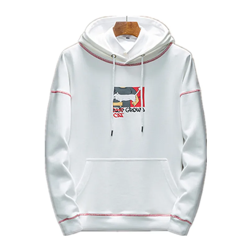 

New Arrival Hoodies Men Sweatshirts Print Cat Crown Animal Hoodie Mens Hip Hop Coat Pullover Men's Casual Tracksuits Masculino