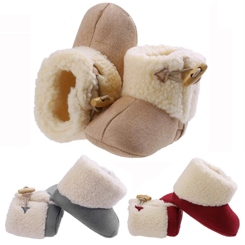 

Cute Ball Winter Boots Fashion Soft Bottom Baby Moccasin Baby First Walkers Baby Newborn Warm Boots Nonslip Boots for Baby Girls