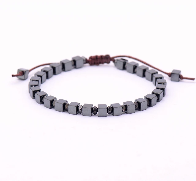 Men Bracelet Square Natural Stone Beads Handmade Friendship Men Bracelet Square Natural Stone Beads Handmade Friendship Bracelets Mens Charm Punk Jewelry
