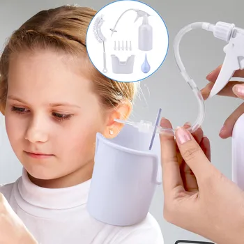

Ear Wax Washing Kit Remover Irrigation Tool Set 500ml Capacity Portable Cleaning Washer Bottle Children Adults Kid Ear Care