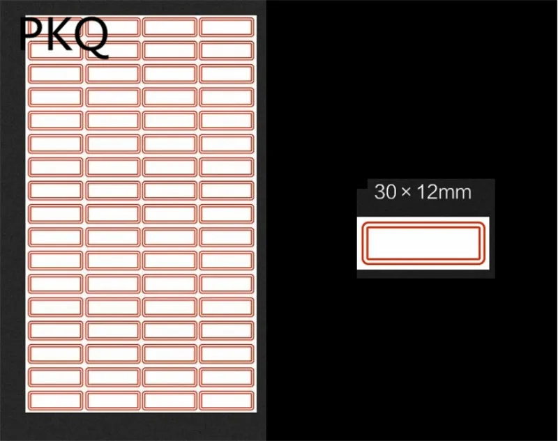 10 листов, синие/красные пустые наклейки, 30*12 мм, самоклеющиеся этикетки, 680 шт., пустые этикетки для заметок, клейкие белые наклейки для записей