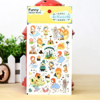 

12 pcs/Lot Fairy Tales stickers The wizard of OZ Funny sticker world for foto album mobile diary Stationery School supplies 6926
