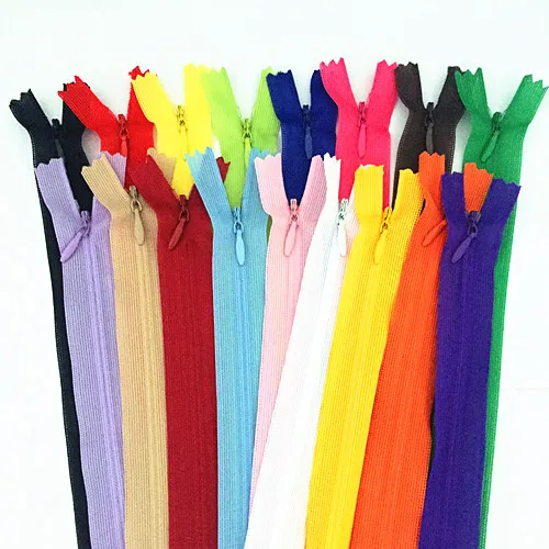 10 pieces#3 30 cm(12 inch) nylon invisible soft tulle coil zipper sewing(color please choose