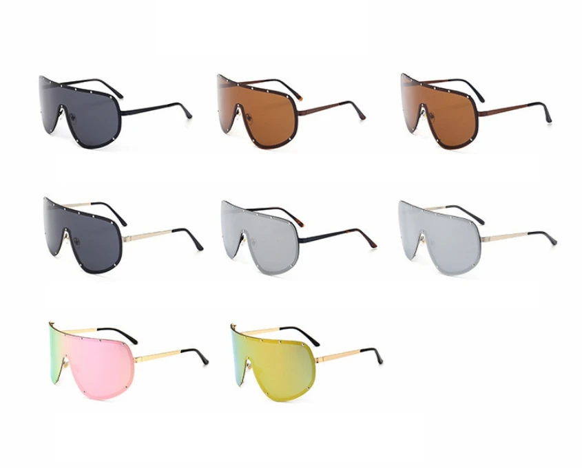 Поляризационные очки, солнцезащитные очки для мужчин и женщин, негабаритные Модные Оттенки UV400, цельные линзы, винтажные очки 47860