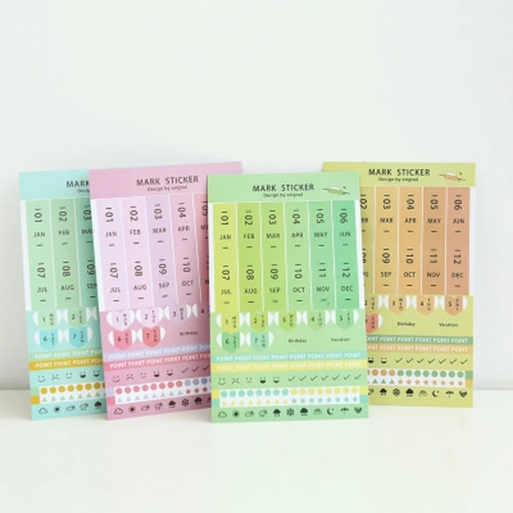 8Sheets//Set DIY Creative Office Novelty Sticky Notes Planner Page Index Stickers