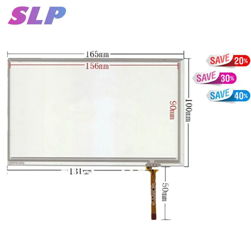 

Skylarpu New 7inch 165*100mm 4 wire Resistive TouchScreen GPS navigation touch screen digitizer panel glass free shipping
