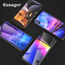 Стеклянный чехол Essager с космическими звездами для iPhone X 10