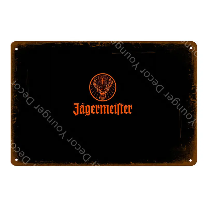 Jagermeister голова оленя металлический плакат Jager бомбы винная тарелка винтажная Настенная Наклейка Паб Бар домашний декор напиток Пиво Виски жестяные знаки - Цвет: YD4132F