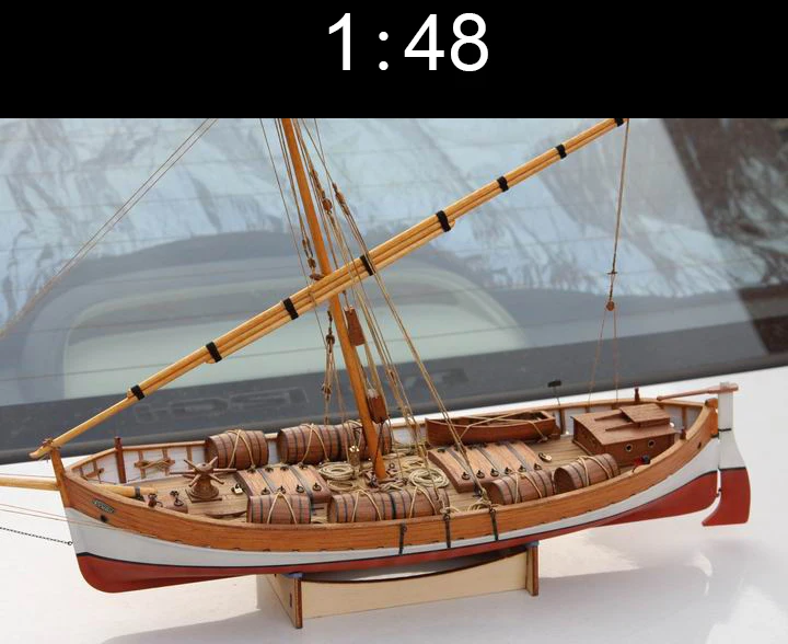 

NEW Scale 1/48 LEUDO ship model exquisite ship laser cut wood sailboat Children education toys