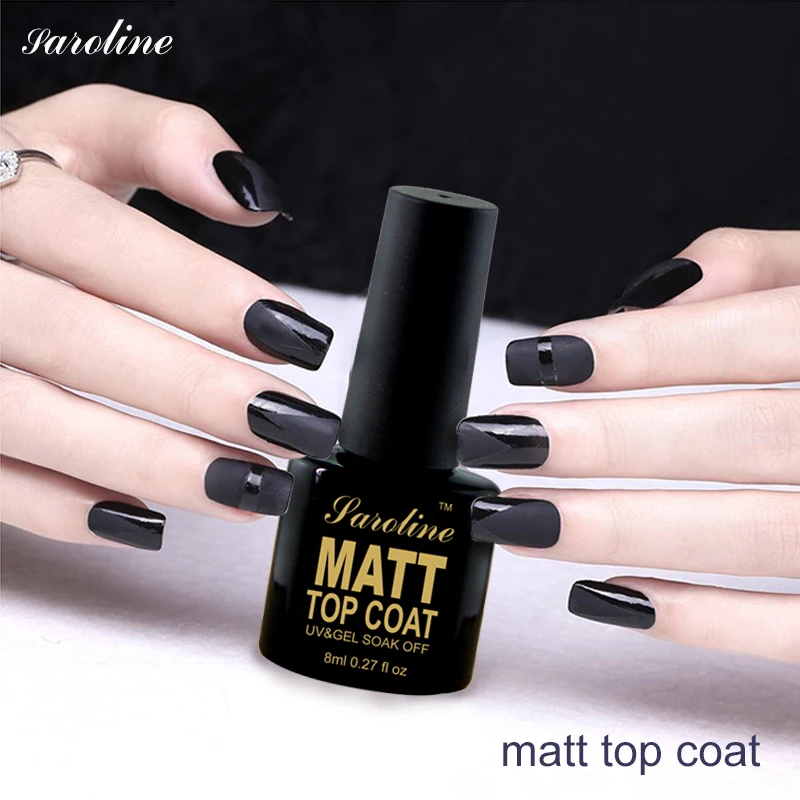 

Mat Top Coat Gel Varnishes for Lamps Soak Off Transparent LED Nail Gel Extension Kit 8ML Matt Nail Polonais Top Coat Gel Glitter