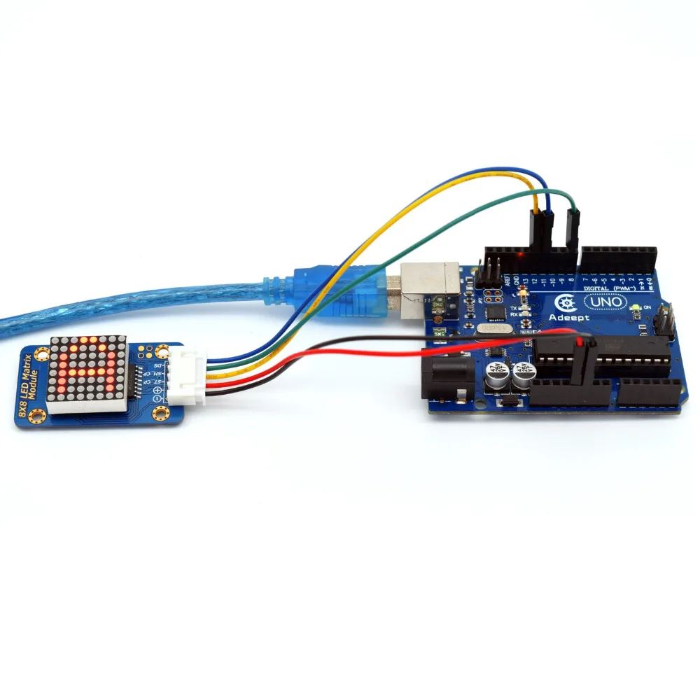 Adeept Новинка 74HC595 8x8 светодиодный матричный дисплей модуль для Arduino Raspberry Pi ARM AVR DSP PIC наушники